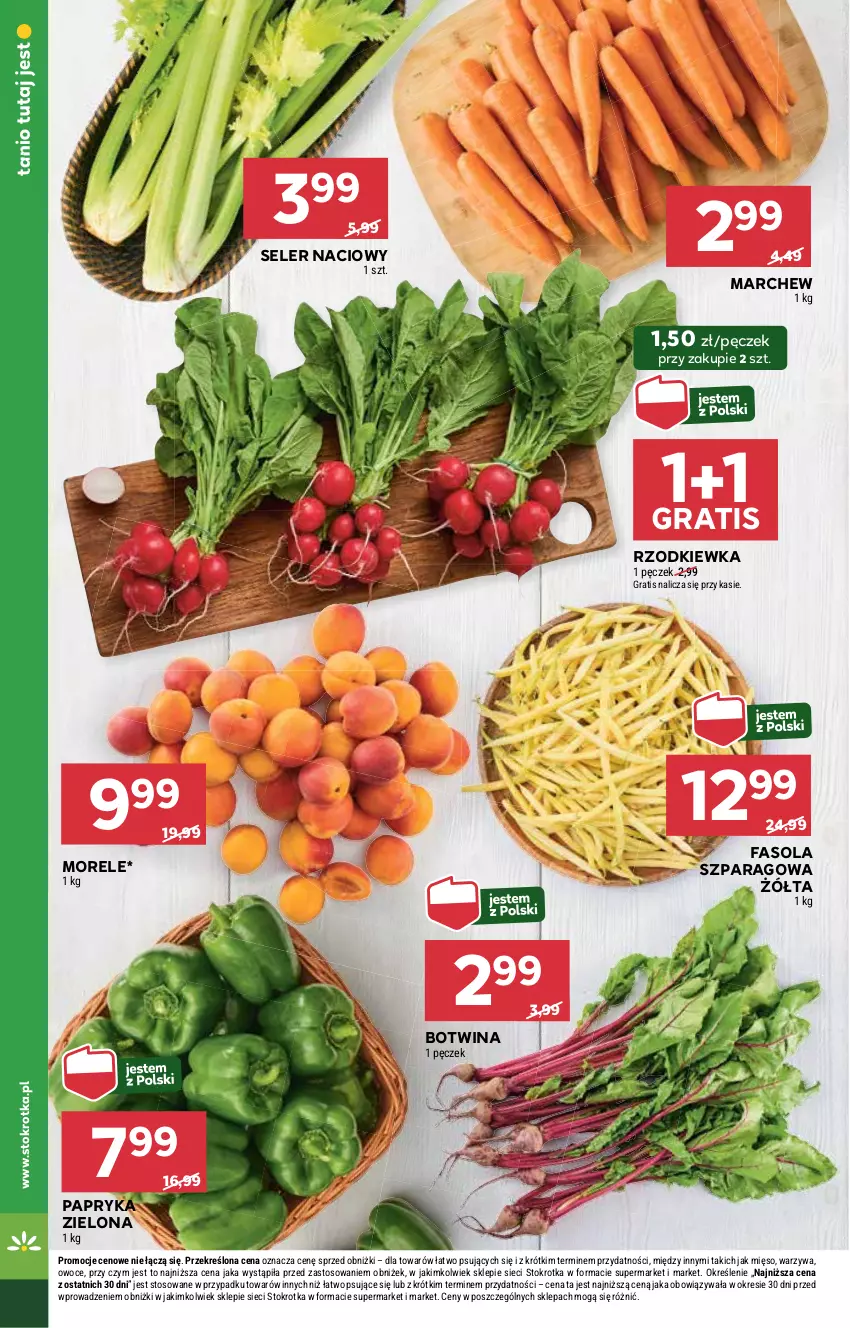 Gazetka promocyjna Stokrotka - Supermarket - ważna 03.07 do 09.07.2025 - strona 8 - produkty: Fa, Fasola, Fasola szparagowa, Gra, Mięso, Owoce, Papryka, Rzodkiewka, Seler naciowy, Warzywa
