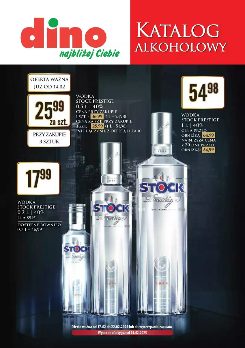 Gazetka promocyjna Dino - ważna 17.02 do 22.02.2025 - strona 1 - produkty: Stock, Wódka