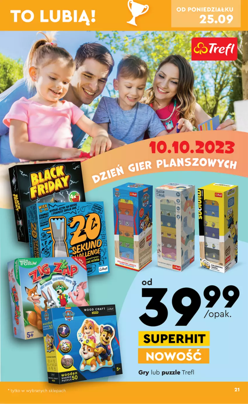 Gazetka promocyjna Biedronka - Okazje tygodnia od 25.09 - ważna 25.09 do 07.10.2023 - strona 21 - produkty: Gry, Puzzle