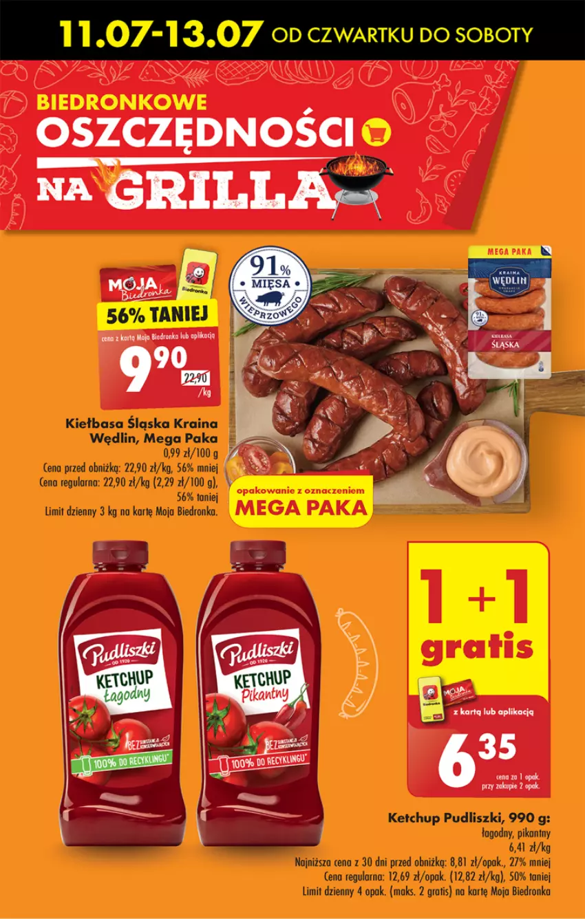 Gazetka promocyjna Biedronka - Od czwartku - ważna 11.07 do 17.07.2024 - strona 5 - produkty: Gra, Ketchup, Kiełbasa, Kiełbasa śląska, Pudliszki