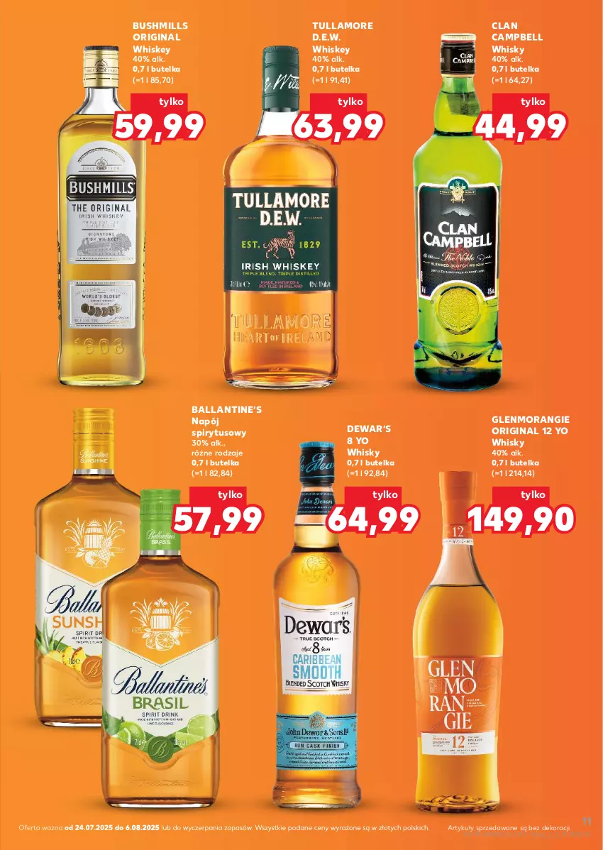 Gazetka promocyjna Kaufland - Barek Kauflandu - ważna 24.07 do 06.08.2025 - strona 11 - produkty: Bell, Bushmills, Gin, Napój, Whiskey, Whisky