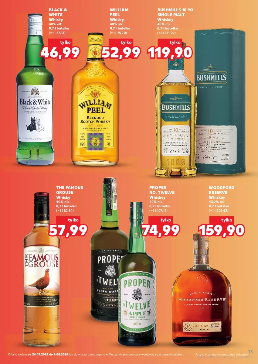 Gazetka promocyjna Kaufland - Barek Kauflandu - ważna 24.07 do 06.08.2025 - strona 13 - produkty: Bushmills, Fa, Lack, Ser, The Famous Grouse, Whiskey, Whisky