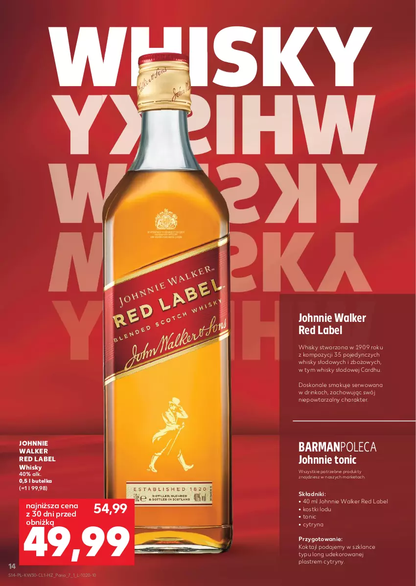 Gazetka promocyjna Kaufland - Barek Kauflandu - ważna 24.07 do 06.08.2025 - strona 14 - produkty: Cytryny, Inka, Johnnie Walker, Ser, Whisky