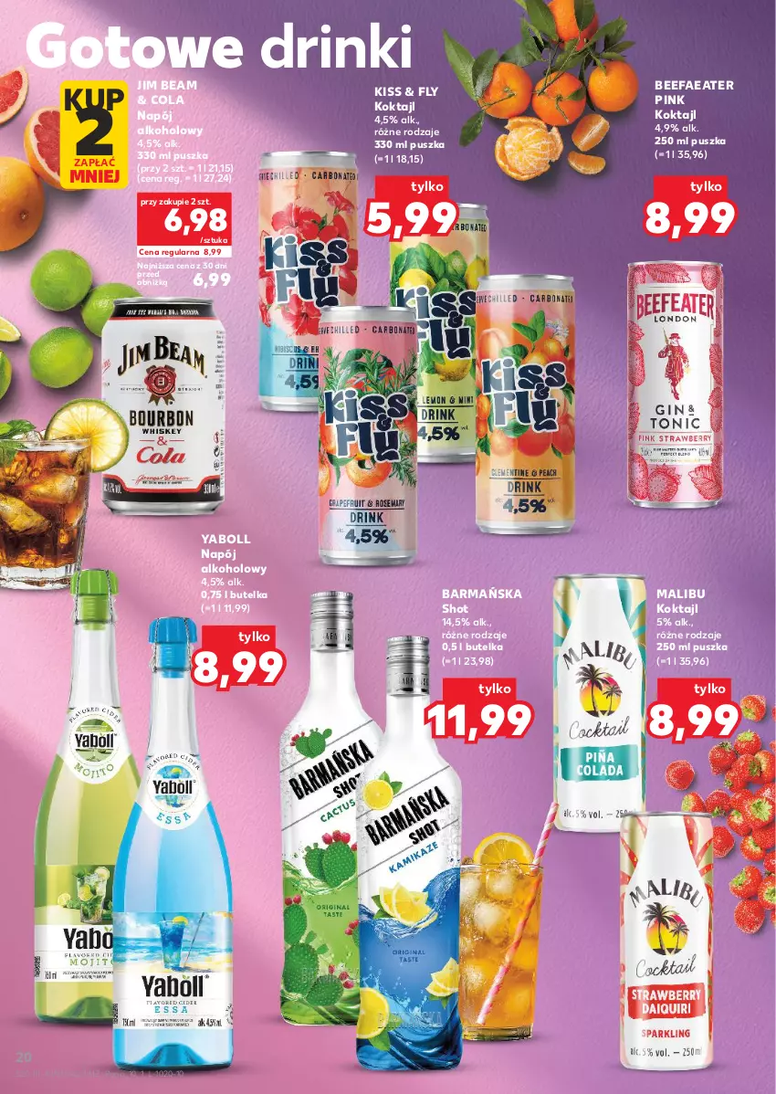 Gazetka promocyjna Kaufland - Barek Kauflandu - ważna 24.07 do 06.08.2025 - strona 20 - produkty: Fa, Jim Beam, Malibu, Napój
