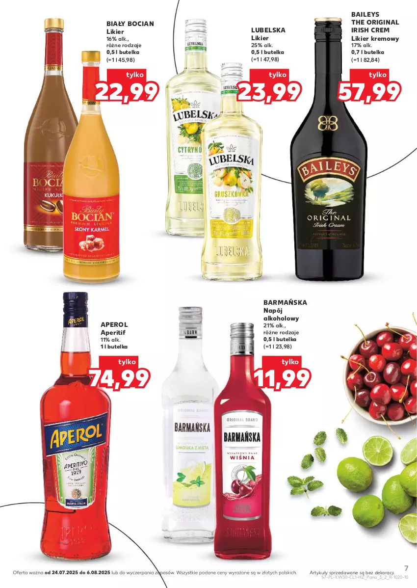 Gazetka promocyjna Kaufland - Barek Kauflandu - ważna 24.07 do 06.08.2025 - strona 7 - produkty: Aperol, Biały Bocian, Gin, Likier, Napój