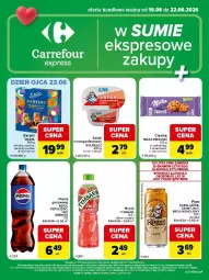 Gazetka promocyjna Carrefour - Gazetka Express w SUMIE ekspresowe zakupy - Gazetka - ważna od 22.06 do 22.06.2026 - strona 2 - produkty: Ciastka, Ser, Brit, Mirinda, Rolmlecz, Serek homogenizowany, Serek, Pepsi, Whisky, Napój, Milka, Kokos, Kozel, Baryłki, Fa