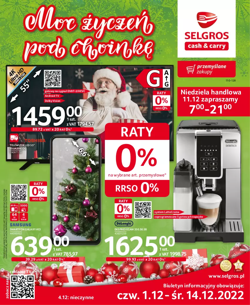 Gazetka promocyjna Selgros - Oferta przemysłowa - ważna 01.12 do 14.12.2022 - strona 1 - produkty: Android TV, Gala, Gra, LG, Papier, Smartfon, Telewizor