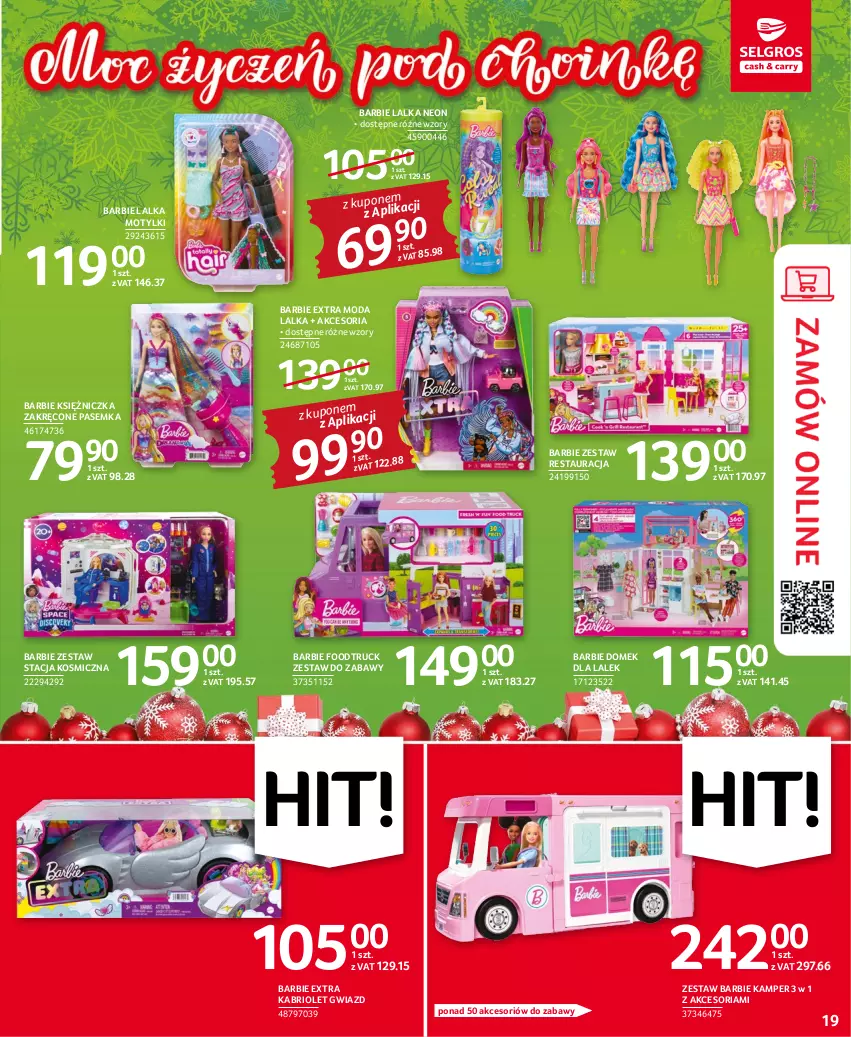 Gazetka promocyjna Selgros - Oferta przemysłowa - ważna 01.12 do 14.12.2022 - strona 19 - produkty: Barbie, Domek dla lalek, Lalka, Moda