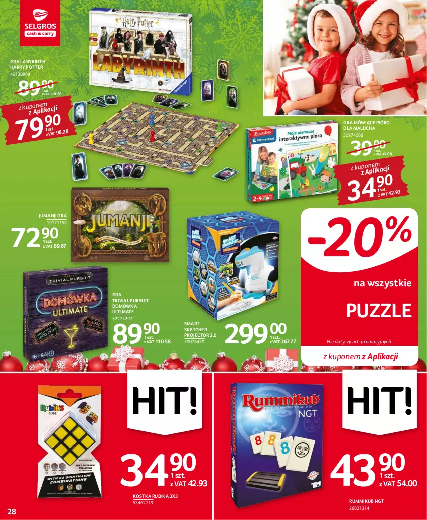 Gazetka promocyjna Selgros - Oferta przemysłowa - ważna 01.12 do 14.12.2022 - strona 28 - produkty: Gra, Harry Potter, Pur, Puzzle, Rum