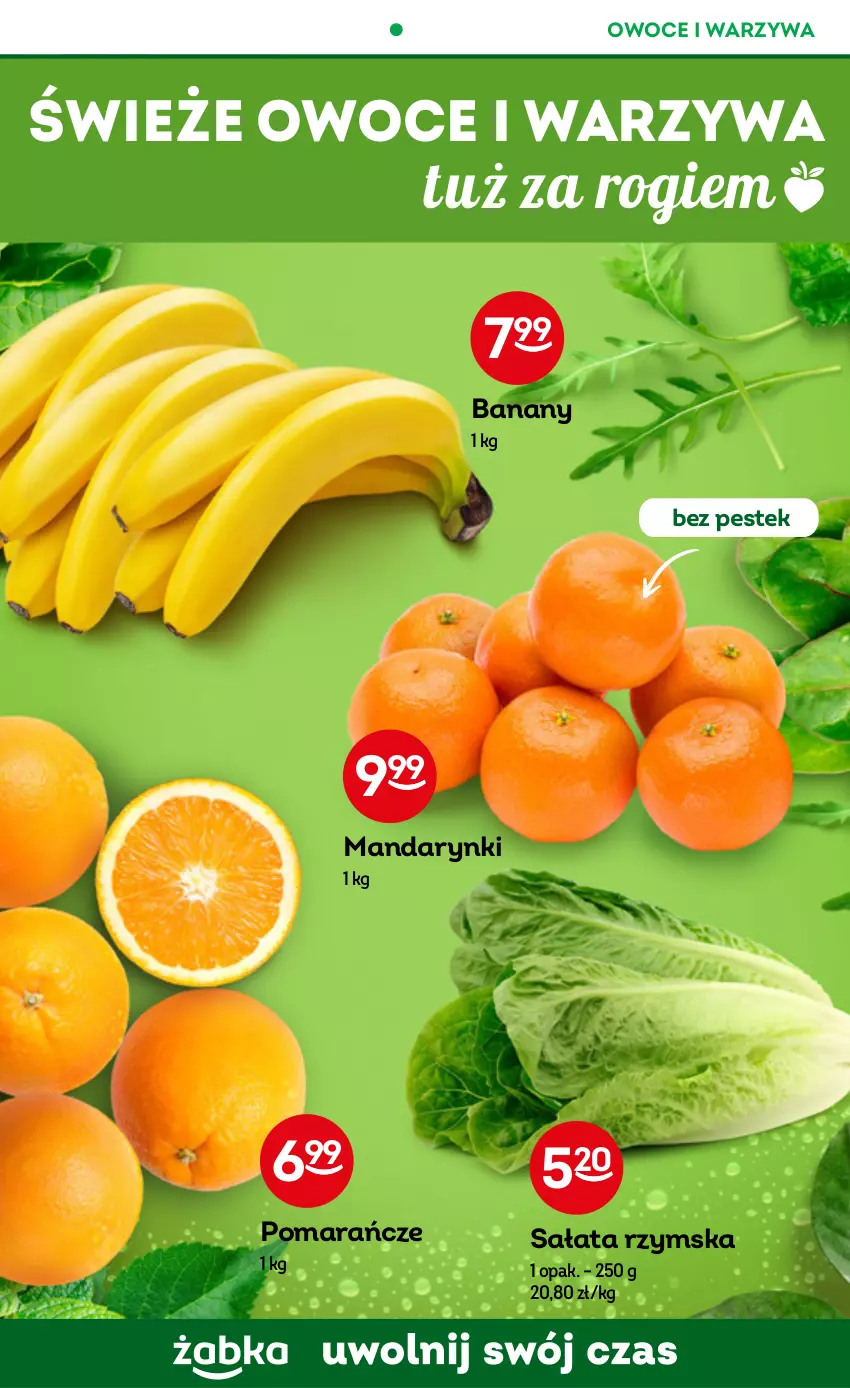 Gazetka promocyjna Żabka - ważna 23.11 do 29.11.2022 - strona 33 - produkty: Banany, Mandarynki, Owoce, Pomarańcze, Sałat, Stek, Warzywa