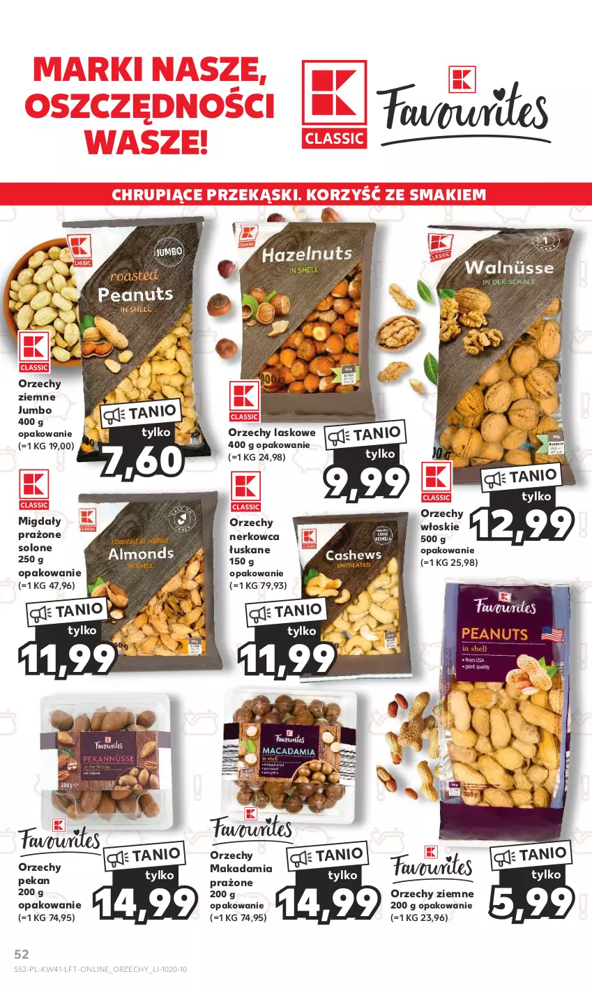 Gazetka promocyjna Kaufland - Gazetka tygodnia - ważna 12.10 do 18.10.2023 - strona 52 - produkty: Migdały, Orzechy włoskie