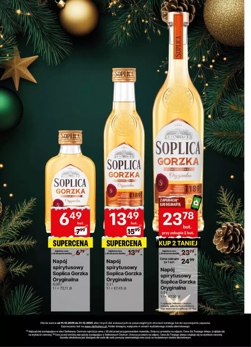 Gazetka promocyjna Delikatesy Centrum - Delibarek DC50-DC51-DC52 - ważna 11.12 do 31.12.2025 - strona 17 - produkty: Gin, Koc, Napój, Rama, Rum, Soplica