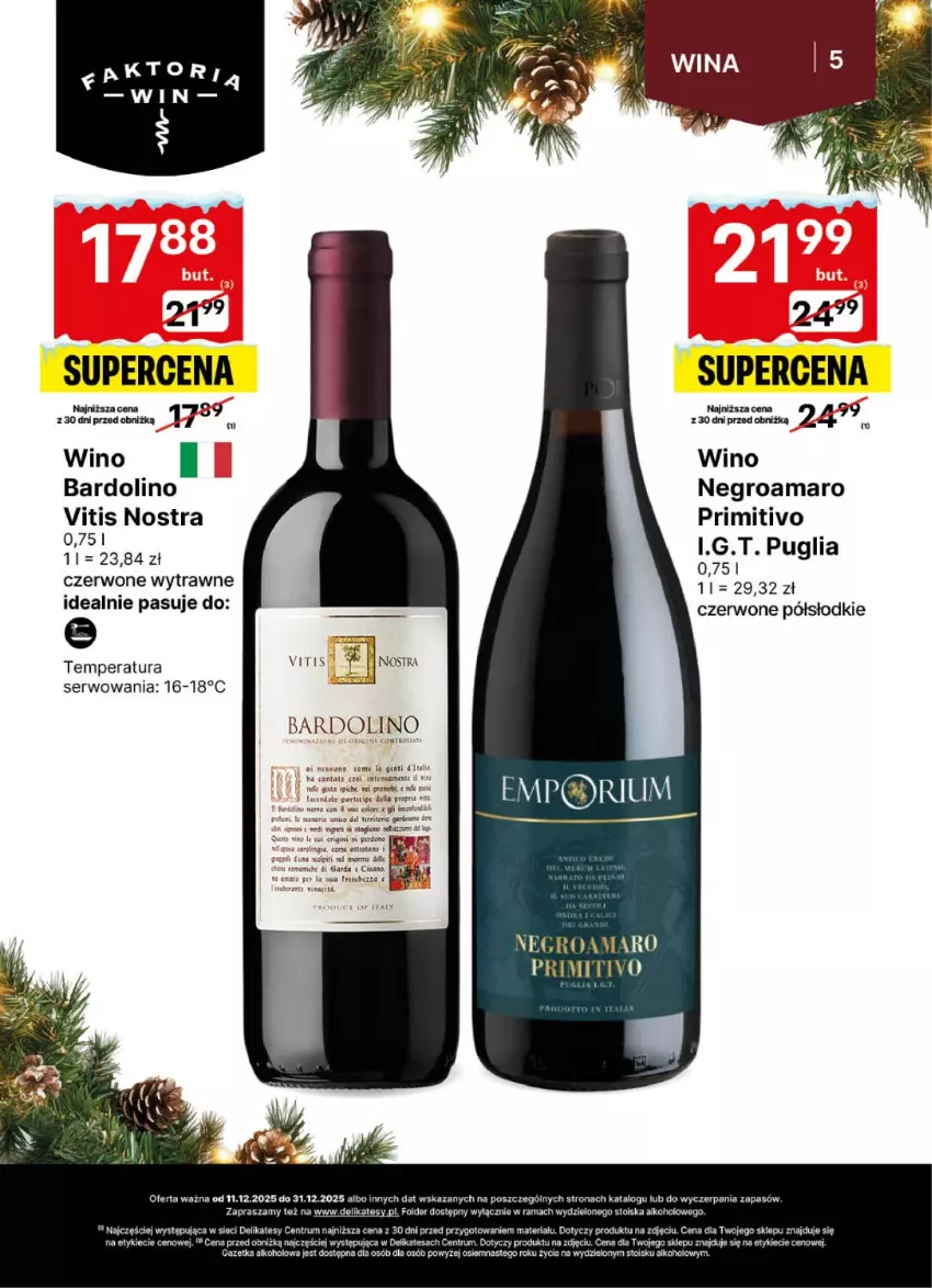 Gazetka promocyjna Delikatesy Centrum - Delibarek DC50-DC51-DC52 - ważna 11.12 do 31.12.2025 - strona 5 - produkty: Dell, Gin, LG, Rama, Rum, Ser, Wino
