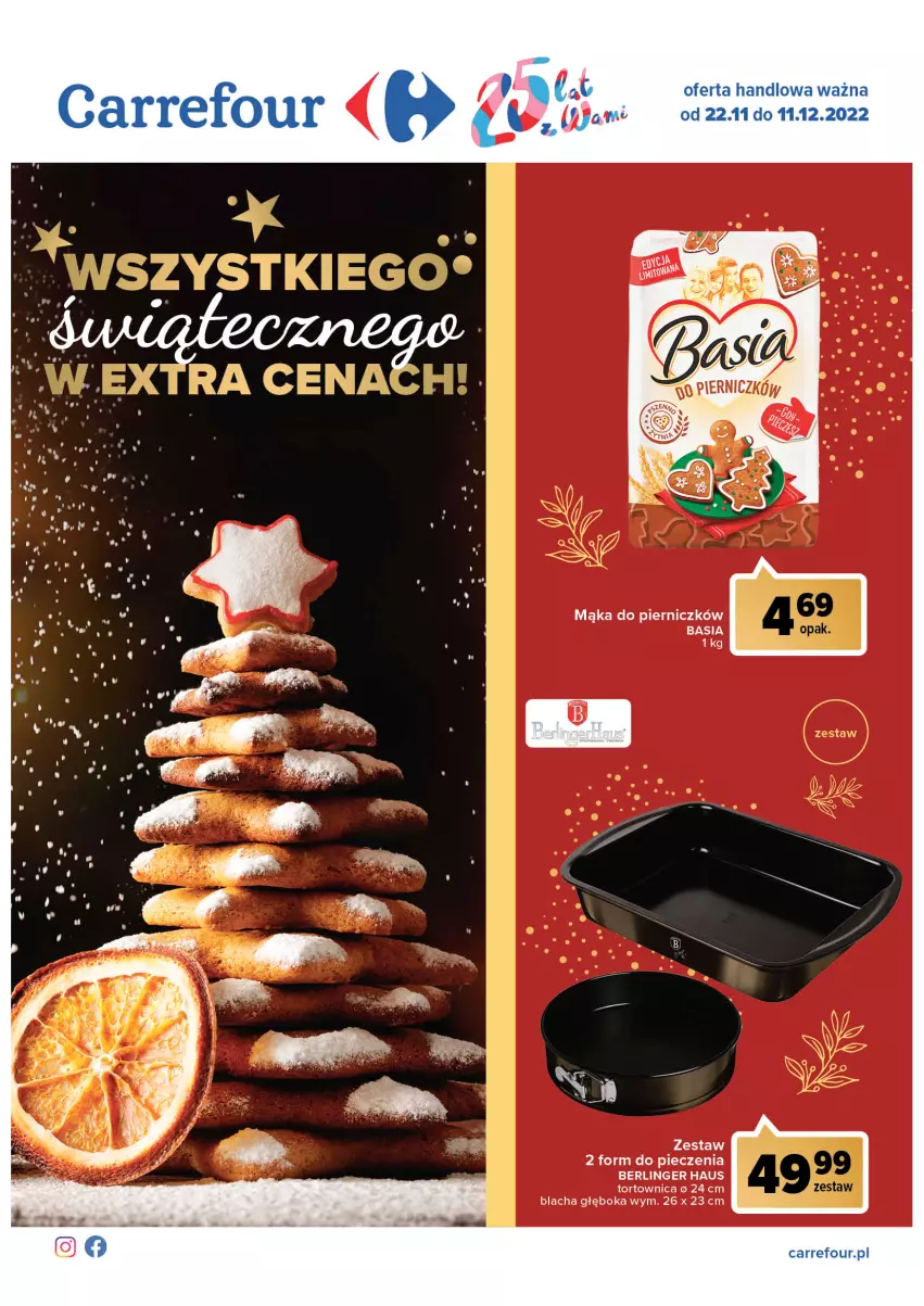 Gazetka promocyjna Carrefour - Gazetka Świąteczne wypieki - ważna 22.11 do 11.12.2022 - strona 1 - produkty: Mąka, Piec, Tortownica