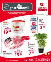 Gazetka promocyjna Selgros - Oferta gastronomiczna - Gazetka - ważna od 15.03 do 15.03.2023 - strona 1 - produkty: Ketchup, Karkówka wieprzowa, Tran, Bazyl, Bazylia, Mleko, LG, Fa
