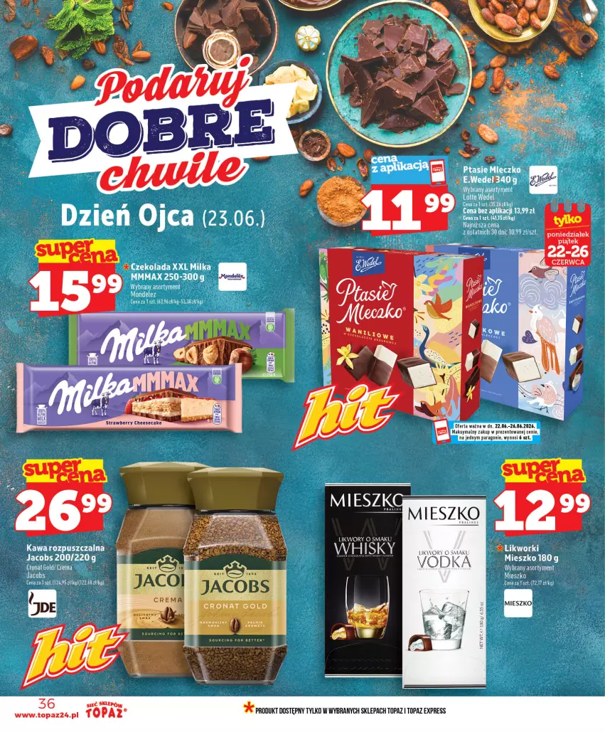 Gazetka promocyjna Topaz - Gazetka - ważna 18.06 do 24.06.2026 - strona 36 - produkty: Jacobs, Kawa, Top