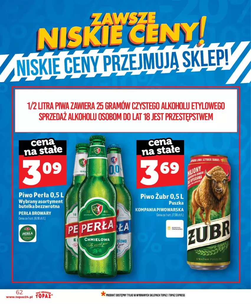 Gazetka promocyjna Topaz - Gazetka - ważna 18.06 do 24.06.2026 - strona 62 - produkty: Gra, Piwa, Top