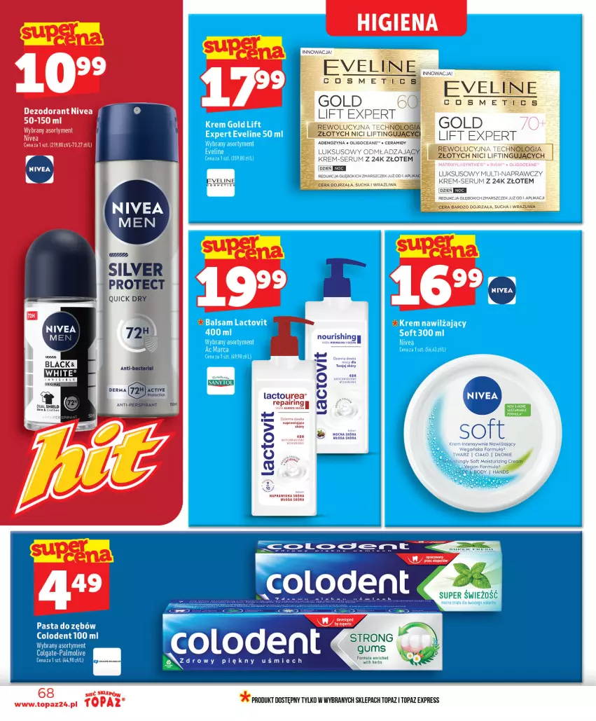 Gazetka promocyjna Topaz - Gazetka - ważna 18.06 do 24.06.2026 - strona 68 - produkty: Dezodorant, Eveline, Mars, Nivea, Rum, Ser, Serum, Top