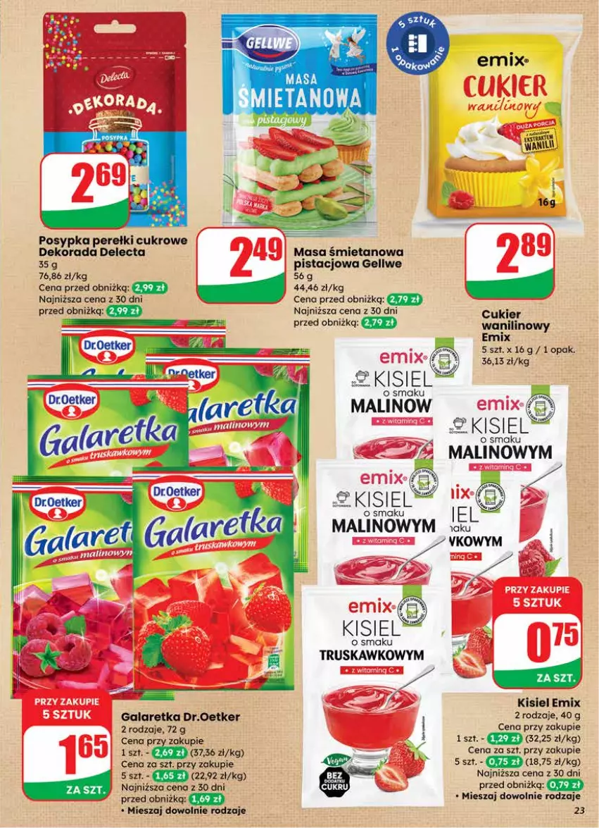 Gazetka promocyjna Dino - Gazetka 03 / 2026 - ważna 14.01 do 20.01.2026 - strona 23 - produkty: Cukier, Delecta, Fa, Gala, Galaretka, Kisiel