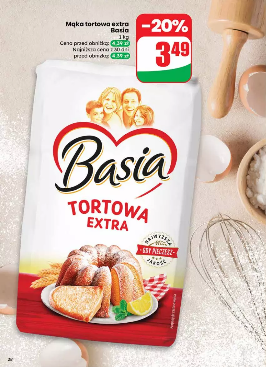 Gazetka promocyjna Dino - Gazetka 03 / 2026 - ważna 14.01 do 20.01.2026 - strona 28 - produkty: Basia, Mąka, Mąka tortowa