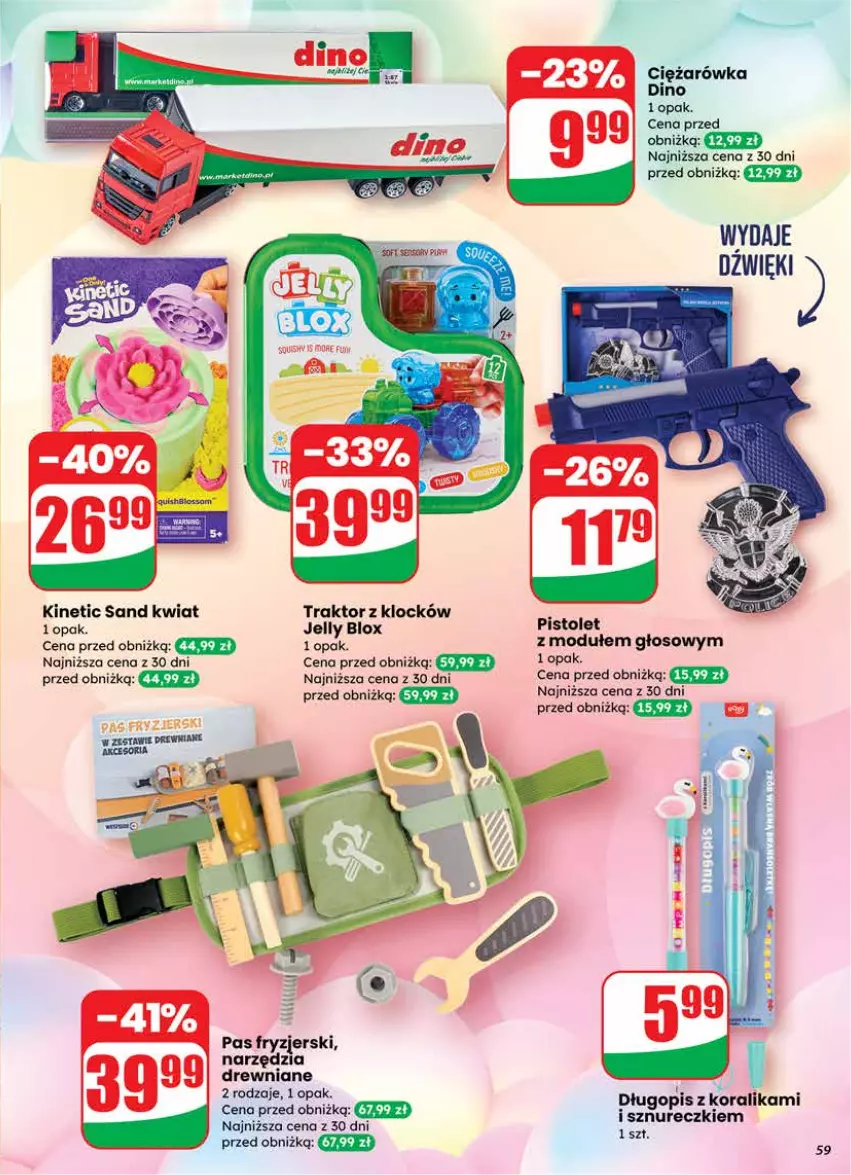 Gazetka promocyjna Dino - Gazetka 03 / 2026 - ważna 14.01 do 20.01.2026 - strona 59 - produkty: Długopis, Pistolet, Traktor