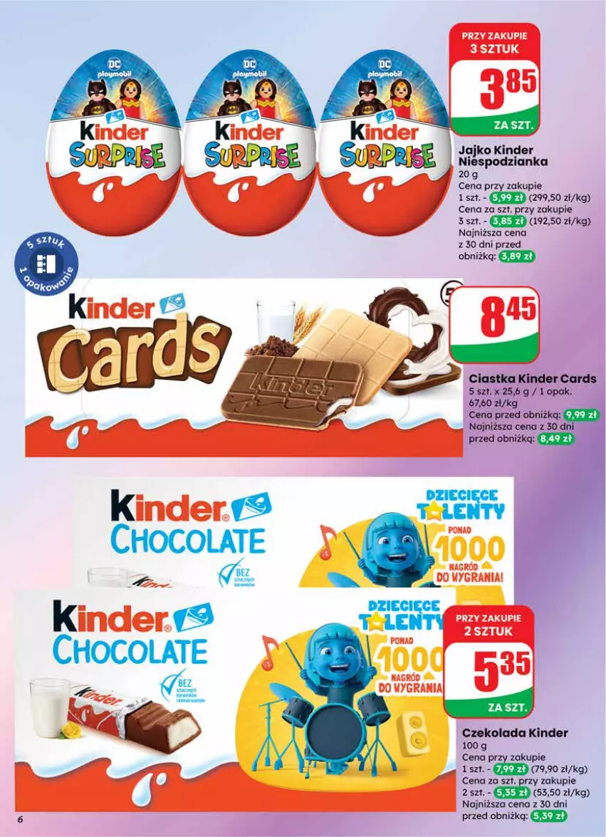 Gazetka promocyjna Dino - Gazetka 03 / 2026 - ważna 14.01 do 20.01.2026 - strona 6 - produkty: Ciastka, Czekolada, Kinder