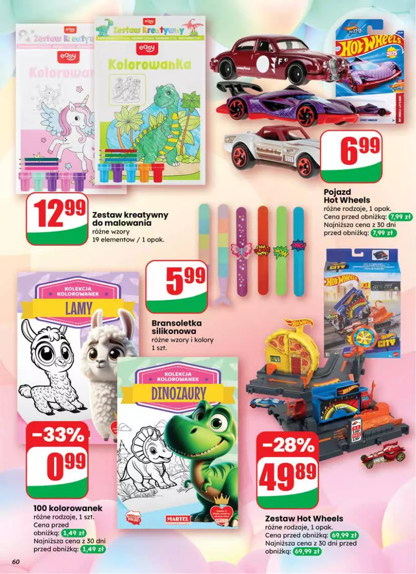 Gazetka promocyjna Dino - Gazetka 03 / 2026 - ważna 14.01 do 20.01.2026 - strona 60 - produkty: Bransoletka, Hot Wheels, Pojazd