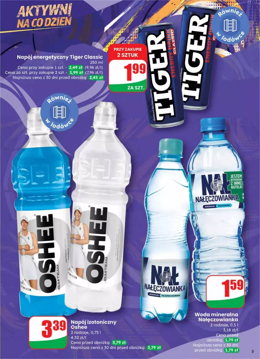 Gazetka promocyjna Dino - Gazetka 03 / 2026 - ważna 14.01 do 20.01.2026 - strona 65 - produkty: Nałęczowianka, Napój, Napój energetyczny, Napój izotoniczny, Tiger, Woda, Woda mineralna