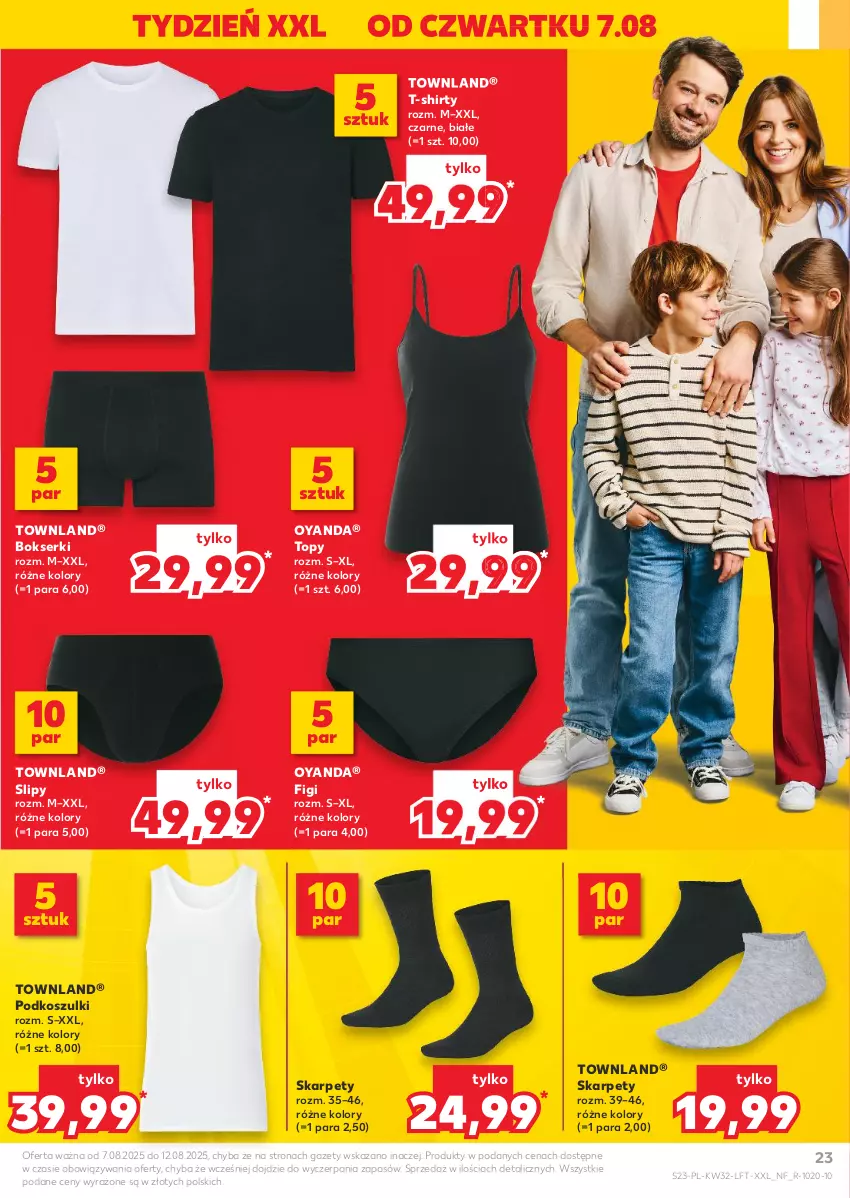 Gazetka promocyjna Kaufland - Gazetka tygodnia - ważna 07.08 do 12.08.2025 - strona 23 - produkty: Bokserki, Figi, Karp, Kosz, Ser, Slipy, T-shirt, Top