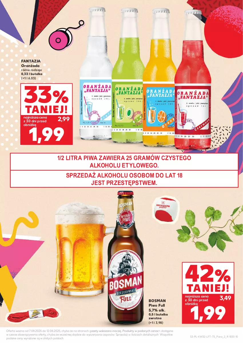Gazetka promocyjna Kaufland - Gazetka tygodnia - ważna 07.08 do 12.08.2025 - strona 3 - produkty: Fa, Fanta, Gra, Oranżada, Piwa, Piwo