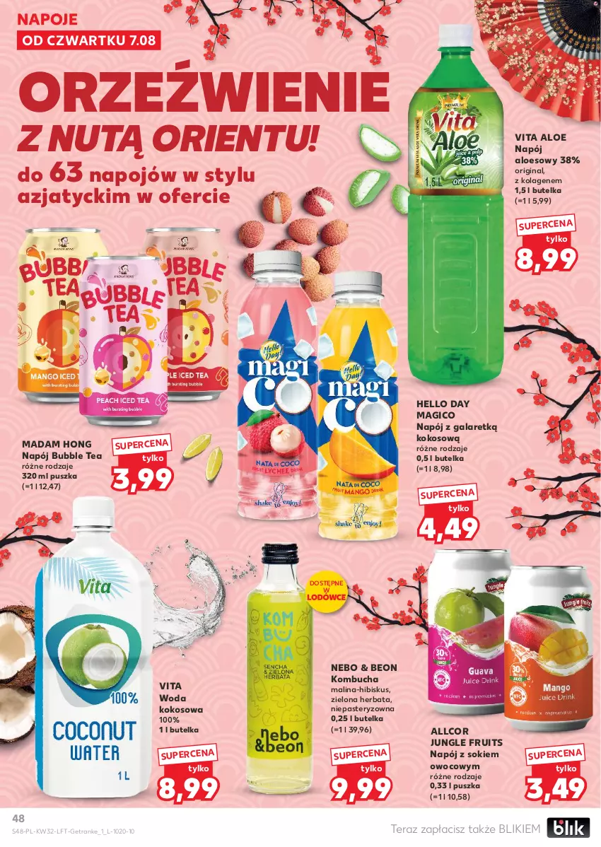 Gazetka promocyjna Kaufland - Gazetka tygodnia - ważna 07.08 do 12.08.2025 - strona 48 - produkty: Gala, Gin, Herbata, Hibiskus, Kokos, Kolagen, Napój, Napoje, Sok, Tera, Tran, Woda