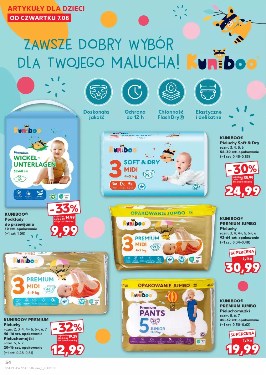 Gazetka promocyjna Kaufland - Gazetka tygodnia - ważna 07.08 do 12.08.2025 - strona 54 - produkty: Dzieci, Majtki, Pieluchomajtki, Pieluchy, Podkład