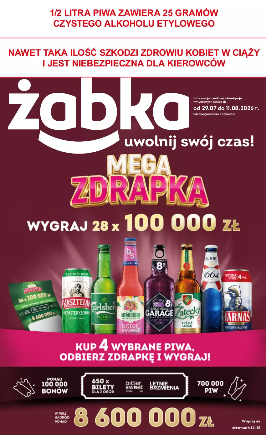 Gazetka promocyjna Żabka - gazetka-promocyjna-31-32-2026 - ważna 29.07 do 11.08.2026 - strona 1 - produkty: Gra, Piec, Piwa