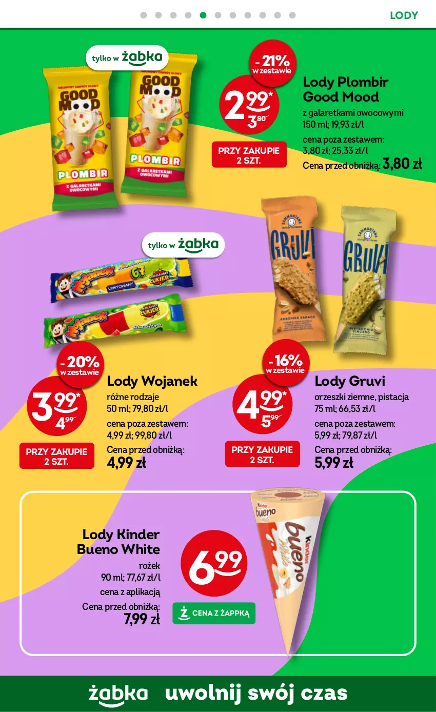 Gazetka promocyjna Żabka - gazetka-promocyjna-31-32-2026 - ważna 29.07 do 11.08.2026 - strona 52 - produkty: Gala, Galaretka, Kinder, Kinder Bueno, Lody, Orzeszki, Orzeszki ziemne
