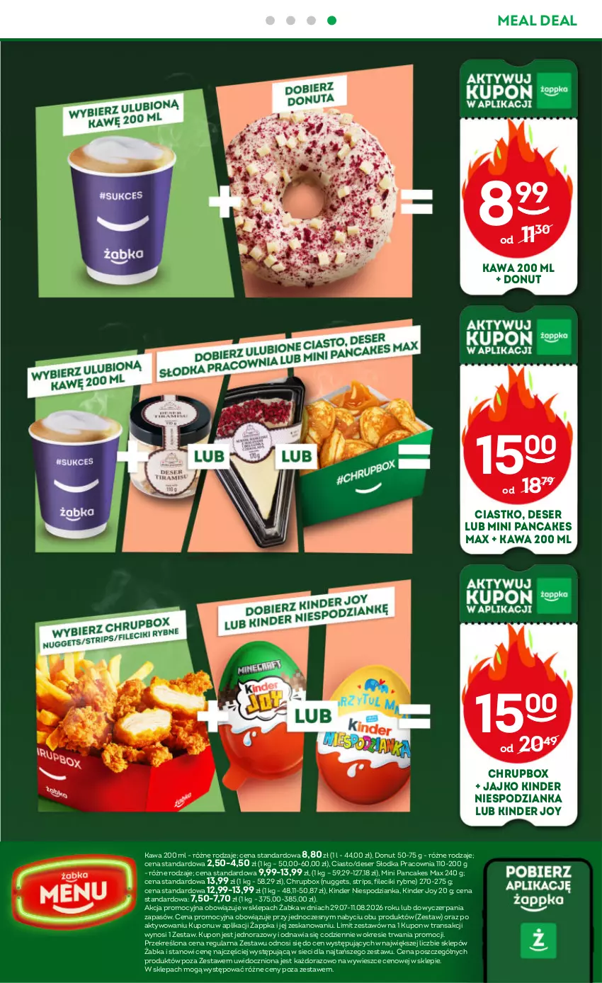 Gazetka promocyjna Żabka - gazetka-promocyjna-31-32-2026 - ważna 29.07 do 11.08.2026 - strona 65 - produkty: Deser, Donut, Kawa, Kinder, Ser, Tran
