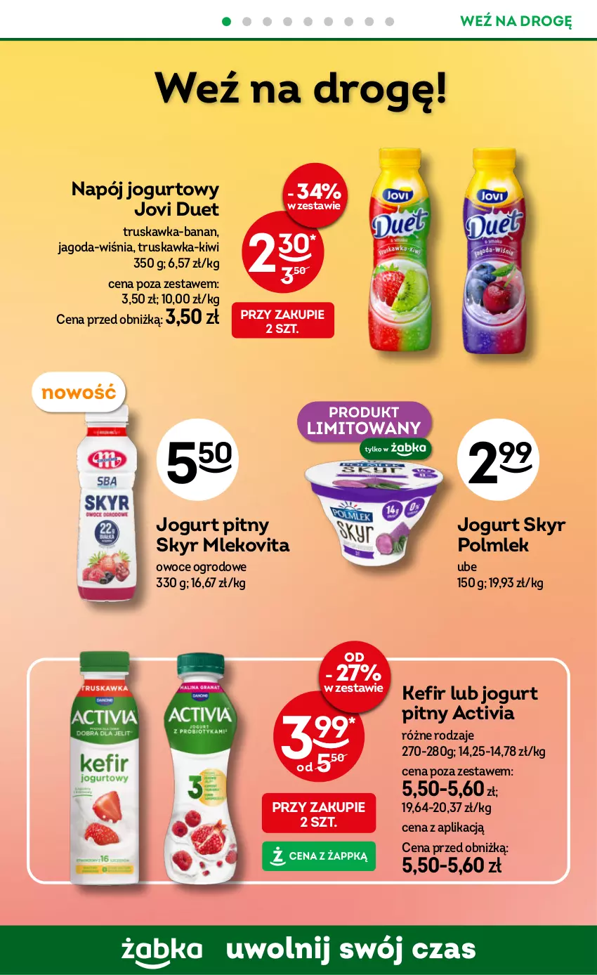 Gazetka promocyjna Żabka - gazetka-promocyjna-31-32-2026 - ważna 29.07 do 11.08.2026 - strona 70 - produkty: Activia, Jogurt, Jogurt pitny, Kefir, Kiwi, Mleko, Mlekovita, Napój, Napój jogurtowy, Owoce, POLMLEK