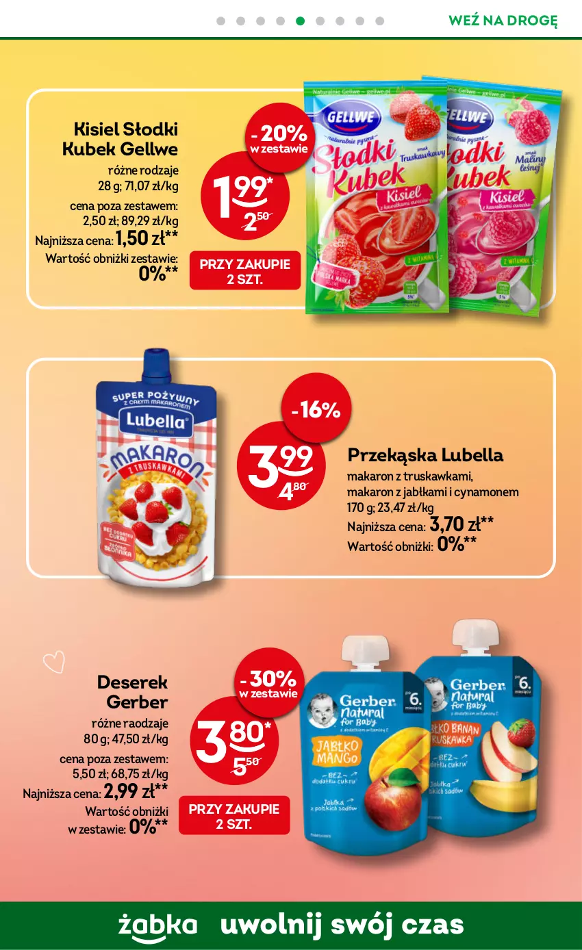 Gazetka promocyjna Żabka - gazetka-promocyjna-31-32-2026 - ważna 29.07 do 11.08.2026 - strona 74 - produkty: Bell, Bella, Deser, Gerber, Jabłka, Kisiel, Kubek, Lubella, Makaron, Ser, Serek