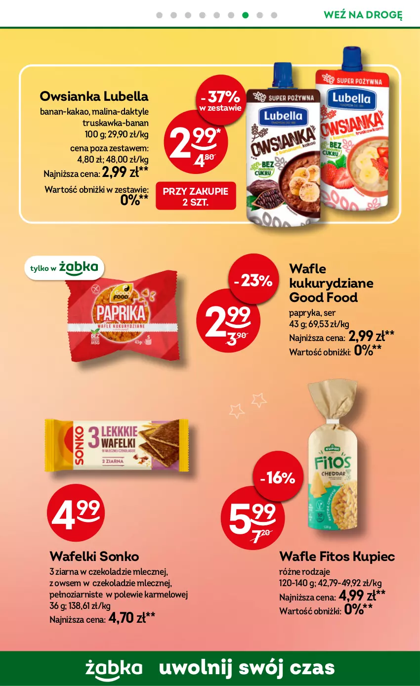Gazetka promocyjna Żabka - gazetka-promocyjna-31-32-2026 - ważna 29.07 do 11.08.2026 - strona 76 - produkty: Bell, Bella, Daktyle, Kakao, Kupiec, Lubella, Owsianka, Papryka, Piec, Ser, Sonko, Wafle
