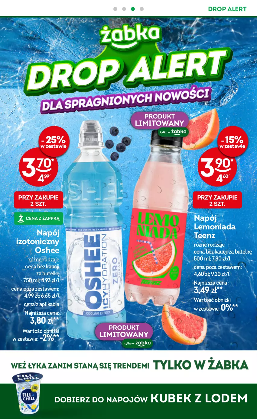 Gazetka promocyjna Żabka - gazetka-promocyjna-31-32-2026 - ważna 29.07 do 11.08.2026 - strona 8 - produkty: Kubek, Lemoniada, Napój, Napój izotoniczny, Oshee