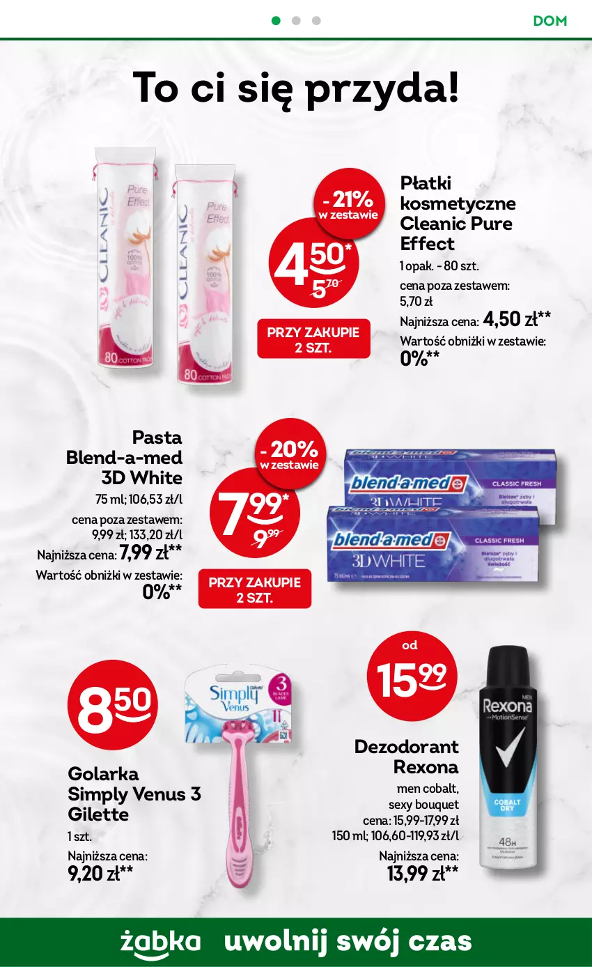 Gazetka promocyjna Żabka - gazetka-promocyjna-31-32-2026 - ważna 29.07 do 11.08.2026 - strona 86 - produkty: Blend-a-Med, Cleanic, Dezodorant, Golarka, Płatki kosmetyczne, Pur, Rexona, Venus