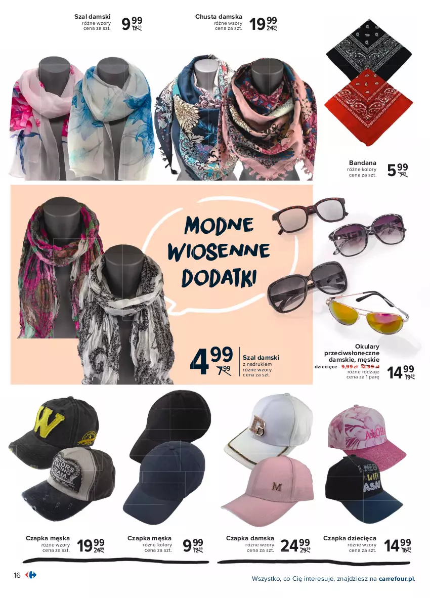 Gazetka promocyjna Carrefour - Gazetka Wyznaczaj wiosenne trendy - ważna 05.04 do 17.04.2021 - strona 16 - produkty: Chusta, Czapka, Dzieci, Szal