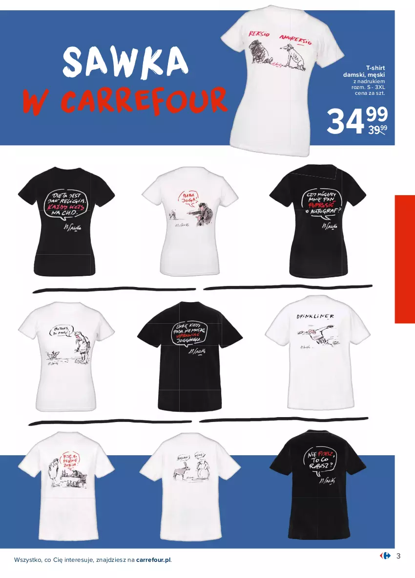 Gazetka promocyjna Carrefour - Gazetka Wyznaczaj wiosenne trendy - ważna 05.04 do 17.04.2021 - strona 3 - produkty: T-shirt