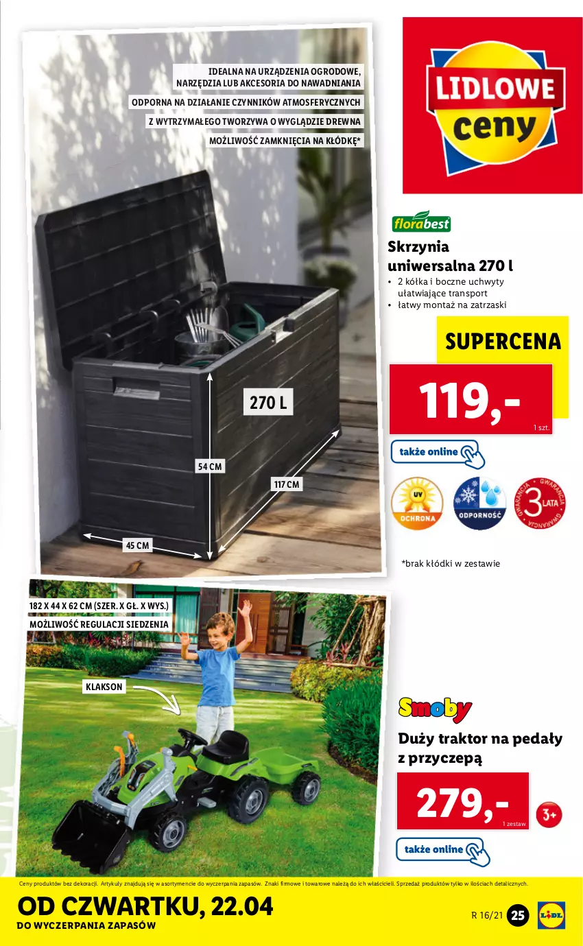 Gazetka promocyjna Lidl - GAZETKA - ważna 19.04 do 25.04.2021 - strona 25 - produkty: Por, Sport, Traktor, Tran, Uchwyty