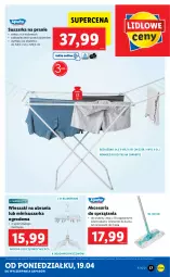 Gazetka promocyjna Lidl - GAZETKA - Gazetka - ważna od 25.04 do 25.04.2021 - strona 17 - produkty: Piec, Ubrania, Mop, Wieszak, Suszarka, Suszarka na pranie