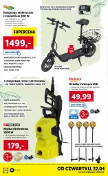 Gazetka promocyjna Lidl - GAZETKA - Gazetka - ważna od 25.04 do 25.04.2021 - strona 28 - produkty: Kierownica, Top, Dzwonek, Kosz, Hulajnoga, Opony, Hulajnoga elektryczna, Myjka ciśnieniowa, Akumulator, Fa