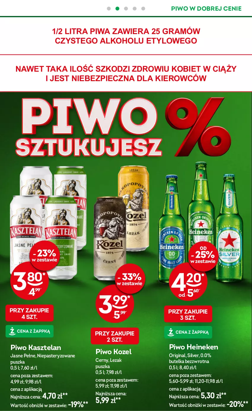 Gazetka promocyjna Żabka - ważna 10.09 do 23.09.2025 - strona 19 - produkty: Gin, Gra, Heineken, Kasztelan, Kozel, Piec, Piwa, Piwo