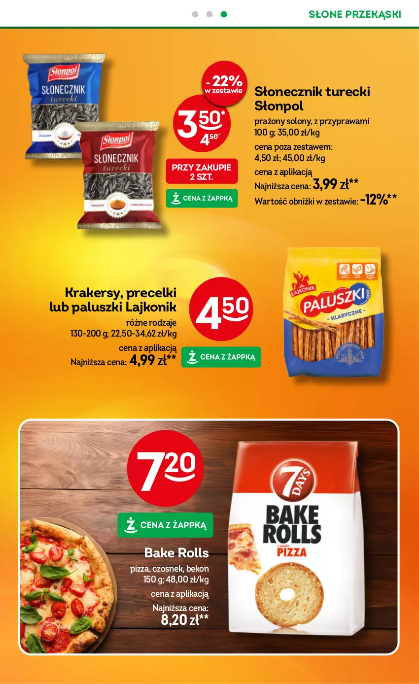 Gazetka promocyjna Żabka - ważna 10.09 do 23.09.2025 - strona 32 - produkty: Bake Rolls, Beko, Czosnek, Krakersy, Lajkonik, Pizza, Precelki, Słonecznik turecki, Słonpol
