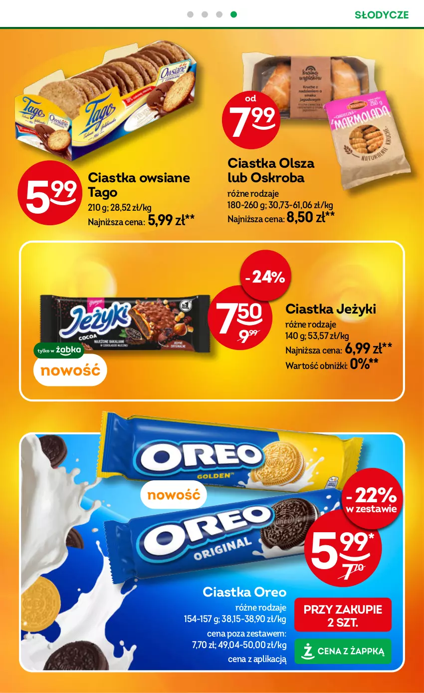 Gazetka promocyjna Żabka - ważna 10.09 do 23.09.2025 - strona 36 - produkty: Ciastka, Ciastka owsiane, Jeżyki, Oreo, Tago