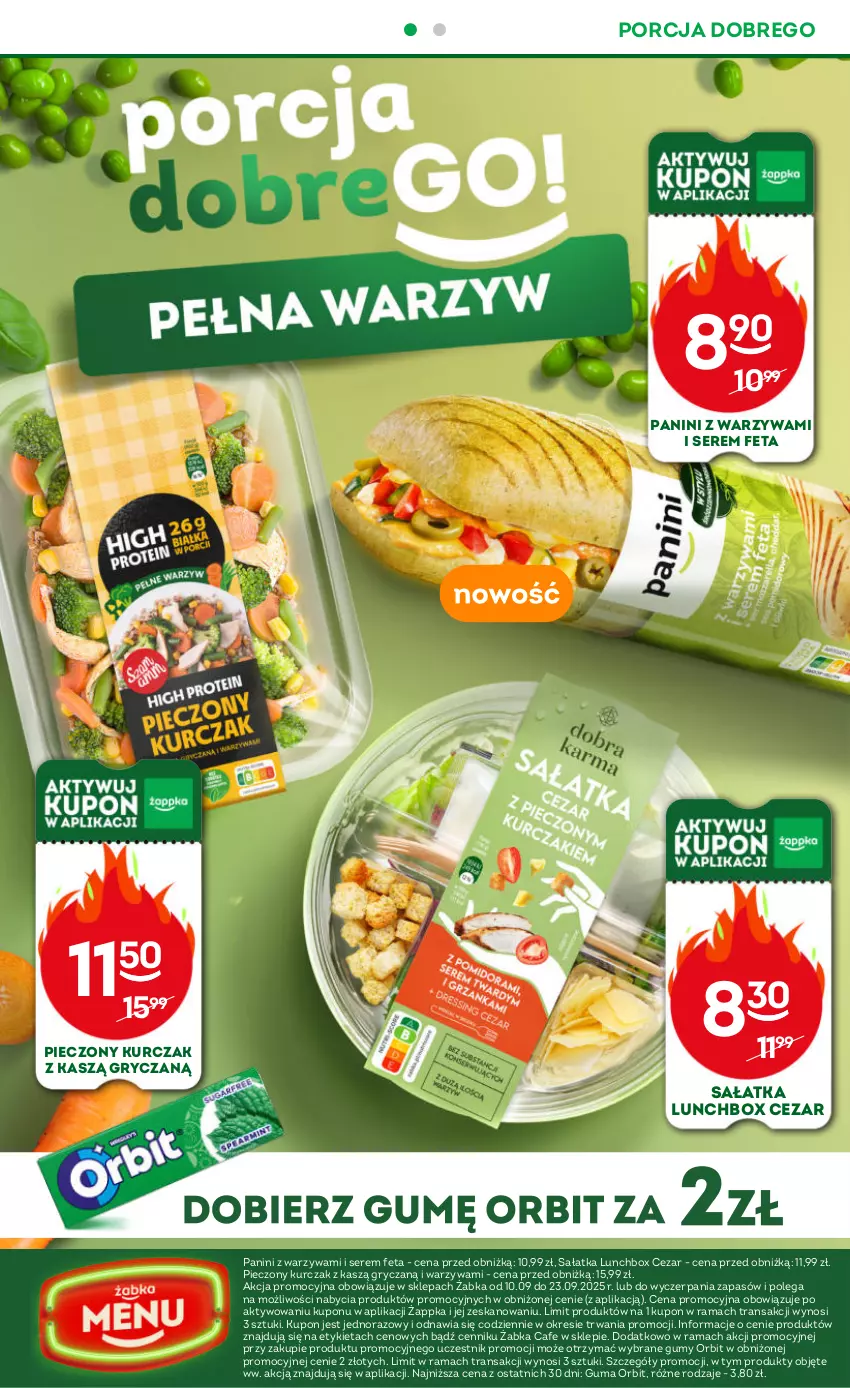 Gazetka promocyjna Żabka - ważna 10.09 do 23.09.2025 - strona 40 - produkty: Feta, Gry, Kurczak, Orbit, Piec, Por, Rama, Sałat, Sałatka, Ser, Tran, Warzywa