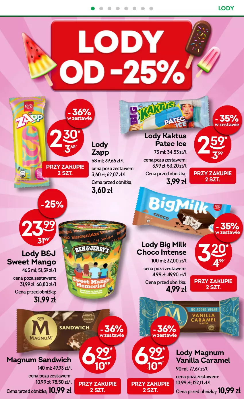 Gazetka promocyjna Żabka - ważna 10.09 do 23.09.2025 - strona 44 - produkty: Big Milk, Kaktus, Lody, Mango